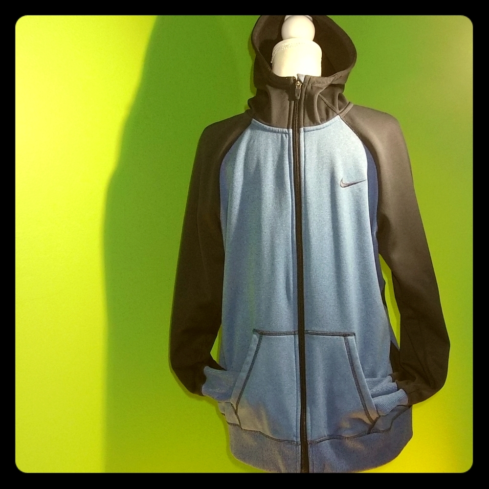 Nike Therma-Fit Two Toned Blue Hoodie Sweatshirt